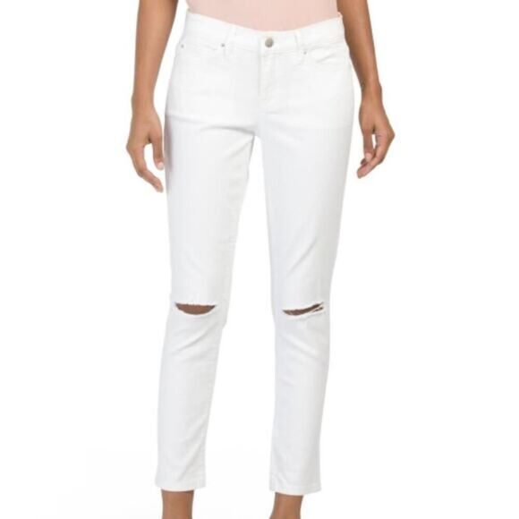 Artelier Nicole Miller Bleecker white Mid Rise Skinny Jeans size 27 4 - Picture 1 of 8